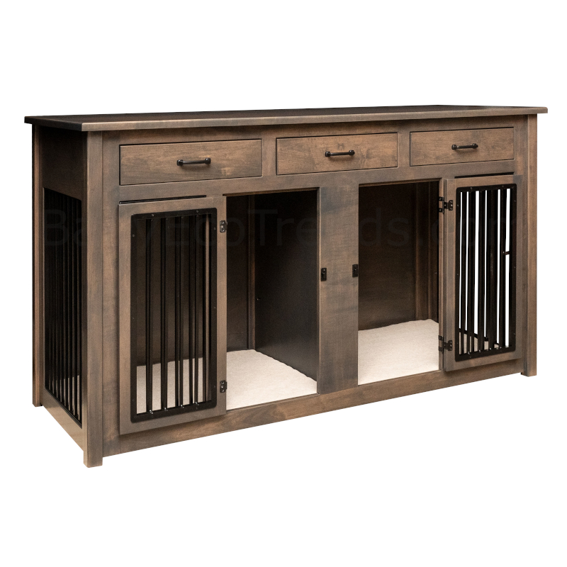 Remi Double Dog Crate Credenza with Drawers